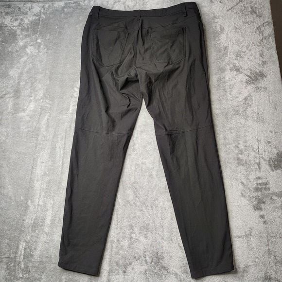 Lululemon ABC Warpstreme Pants Men's 36x32 Black Slim Fit 5 Pocket Church Preppy - Picture 3 of 16